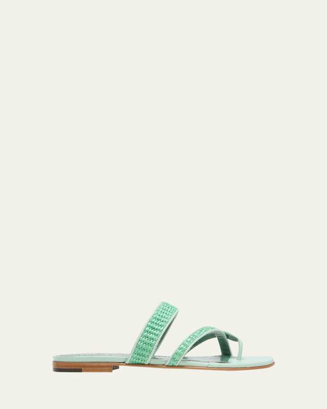 Susara Woven Flat Slide Sandals